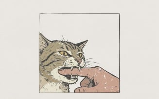 Cat Biting Finger PNG, Funny Cat Art Shirt, Digital Download, Cat Lover Gift, Cute Kitty Design,