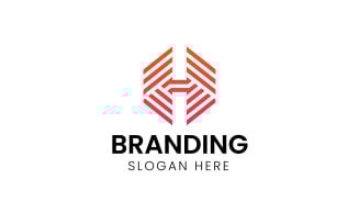 Letter H line shape consulting logo-1070