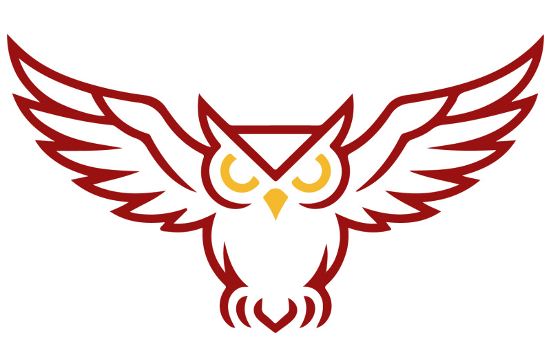 A minimalist logo featuring a stylized owl Illustration