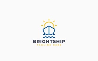 Bright Ship Logo Template Design
