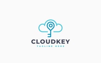 Cloud Key Logo Template Design
