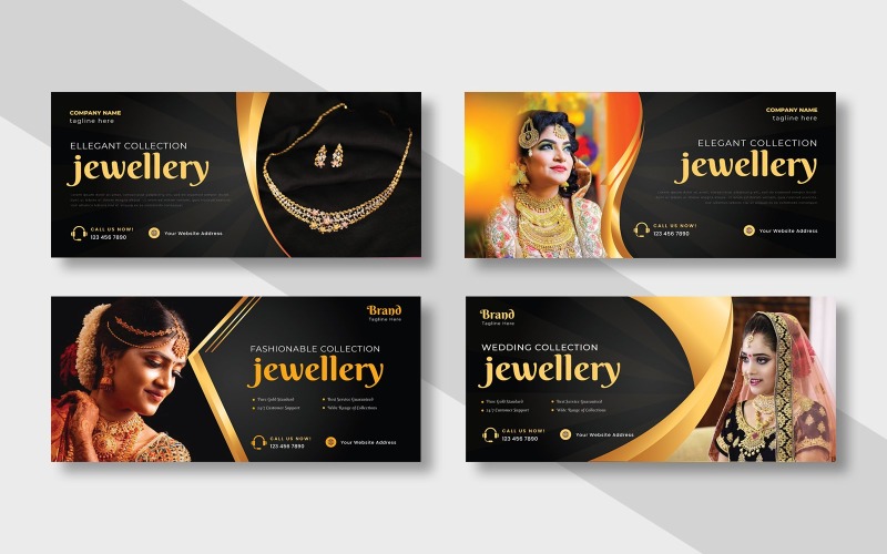 Jewelry Sale Facebook Cover Template Ver-1 Social Media
