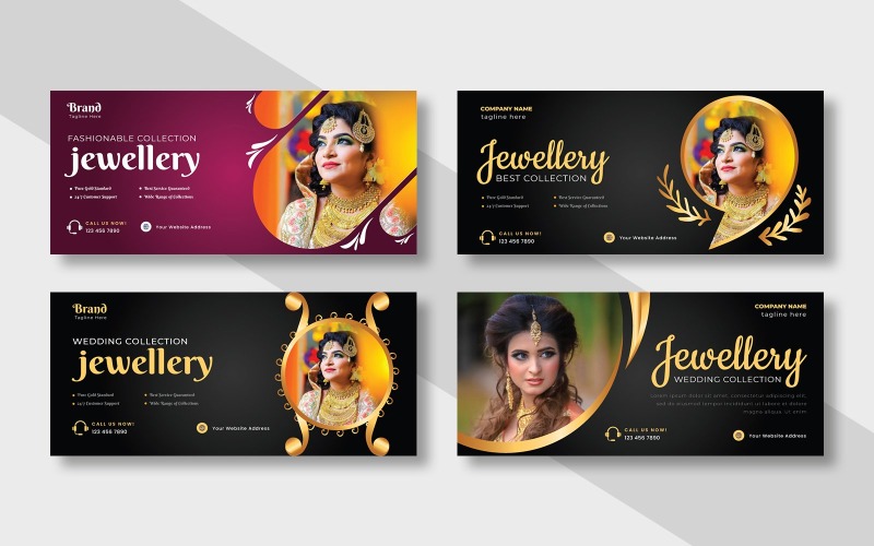 Jewelry Sale Facebook Cover Template Ver-2 Social Media