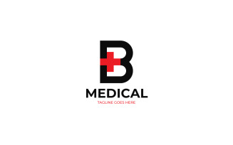 Letter B Plus Medical Logo Design Template