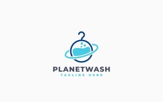 Planet Laundry Logo Template Design
