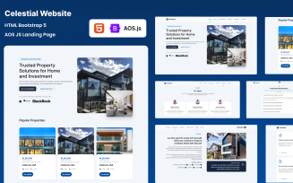 Celestial – Real Estate Landing Page HTML Template