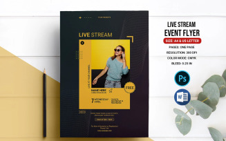 Live Stream Event Flyer Template
