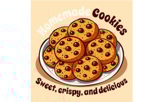 A Plate of Cookies Displayed on a White Surface