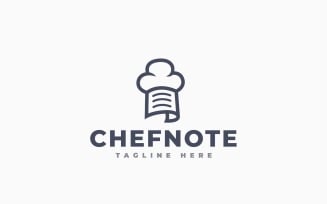 Creative Chef Note Logo Template Design