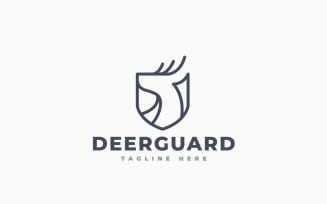 Deer Guard Logo Template Design