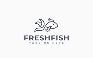Elegant Fish Logo Template Design