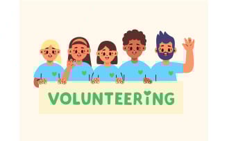 Group of People Promoting the Spirit of Volunteering
