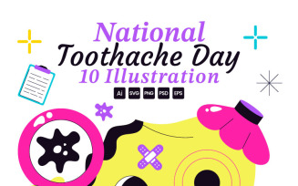 10 National Toothache Day Illustration