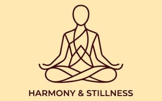 interlocking figure logo Meditation Studio Branding yoga Icon