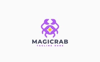 Magic Crab Logo Template Design