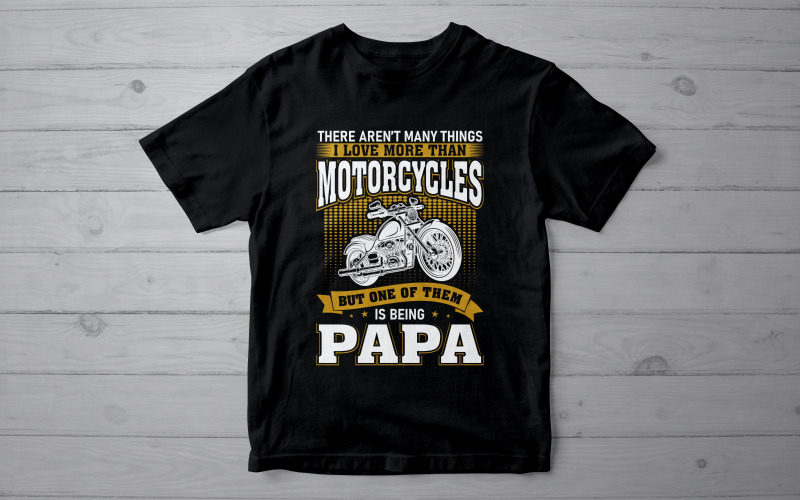 Papa Motorcycle Shirt – Biker Papa Gift – Motorcycle Dad Tee – Father’s Day Gift T-shirt