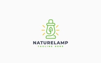 Nature Lantern Logo Template Design