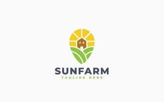 Sun Farm Logo Template Design