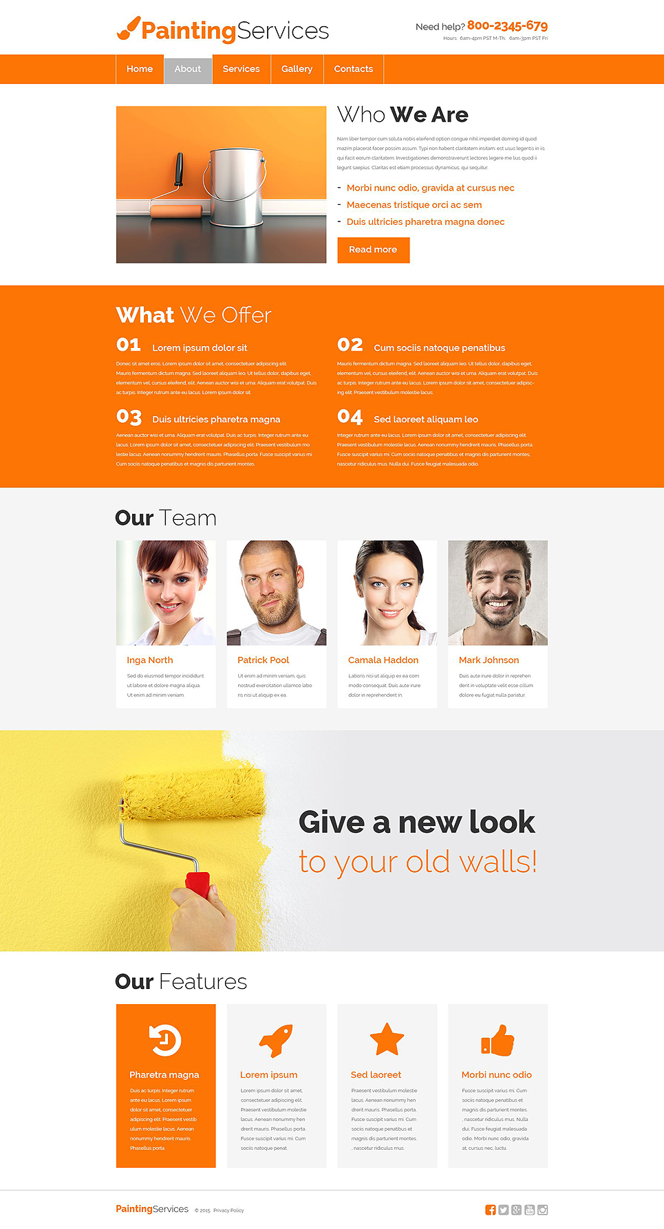 Painting Company Responsive Website Template #55471 by ZEMEZ Website
