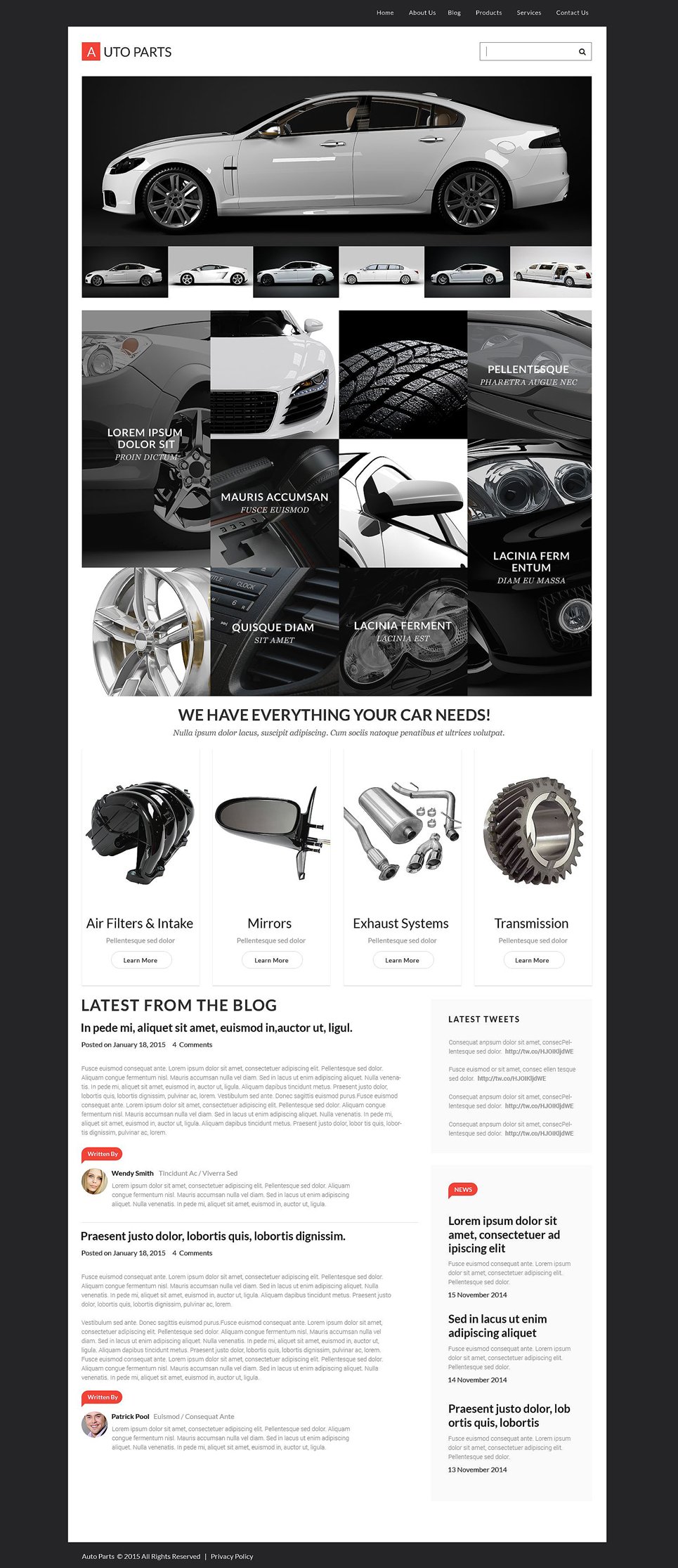 Auto Parts Responsive WordPress Theme New Screenshots BIG