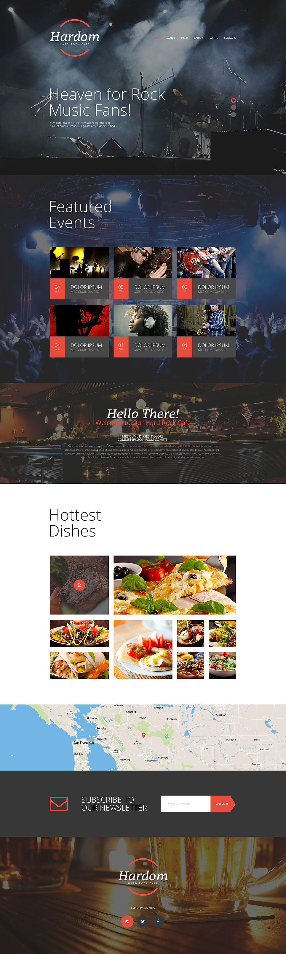 Cafe Responsive Website Template New Screenshots BIG