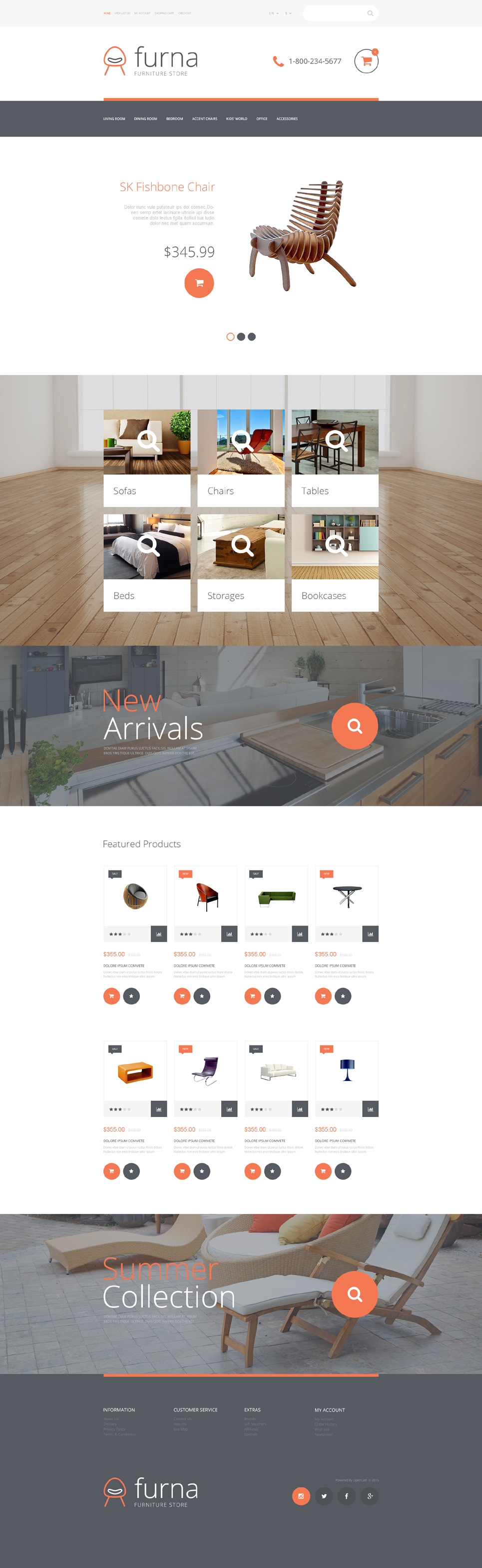 Furna OpenCart Template New Screenshots BIG