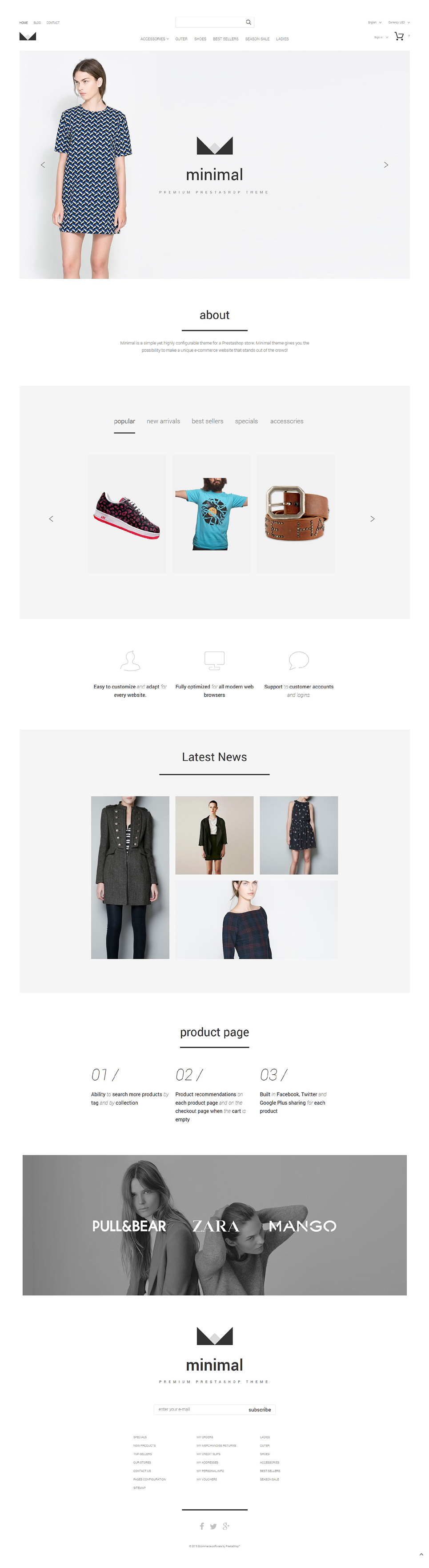 Minimal PrestaShop Theme New Screenshots BIG