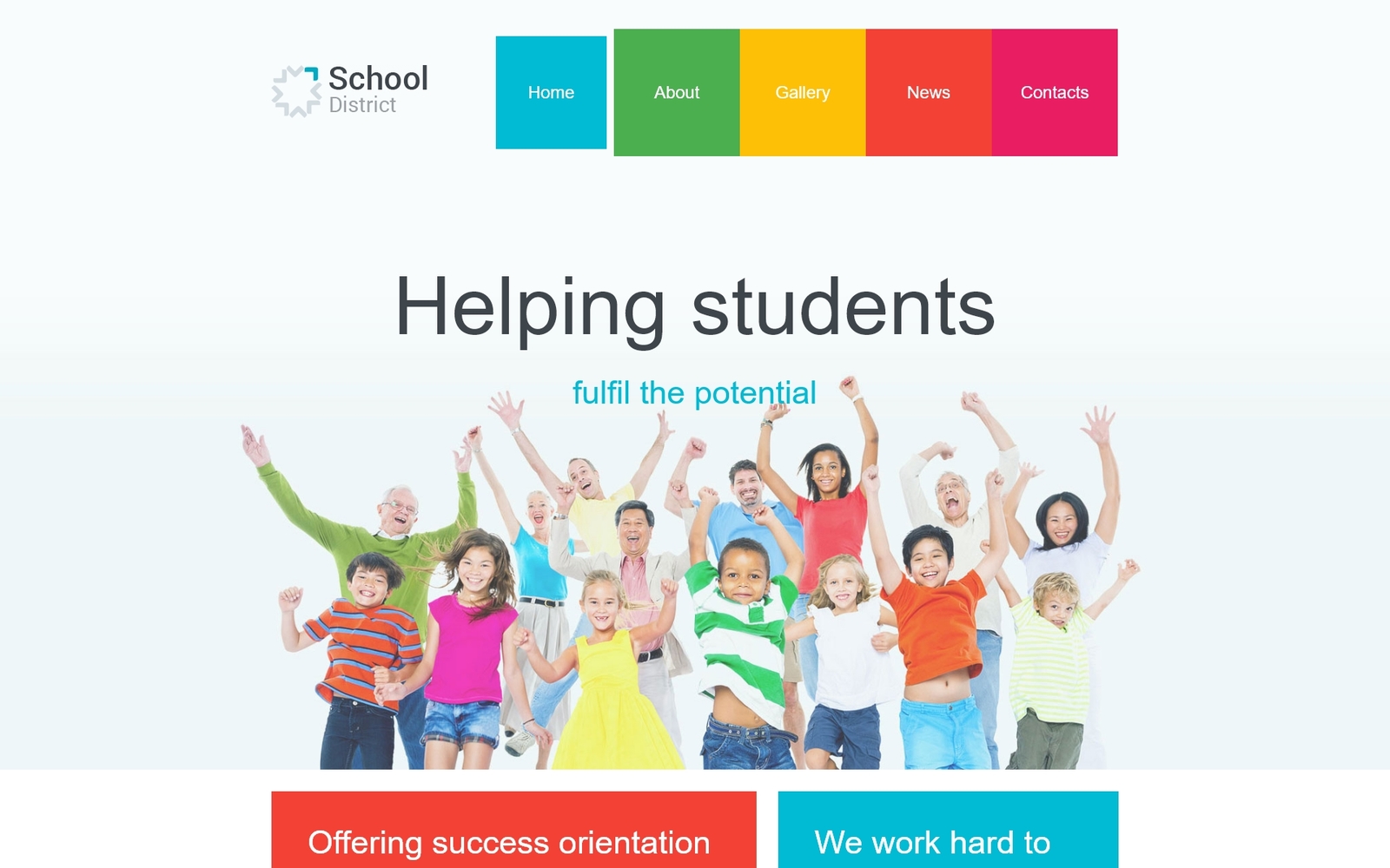 Reszponzív School District Joomla sablon 55489