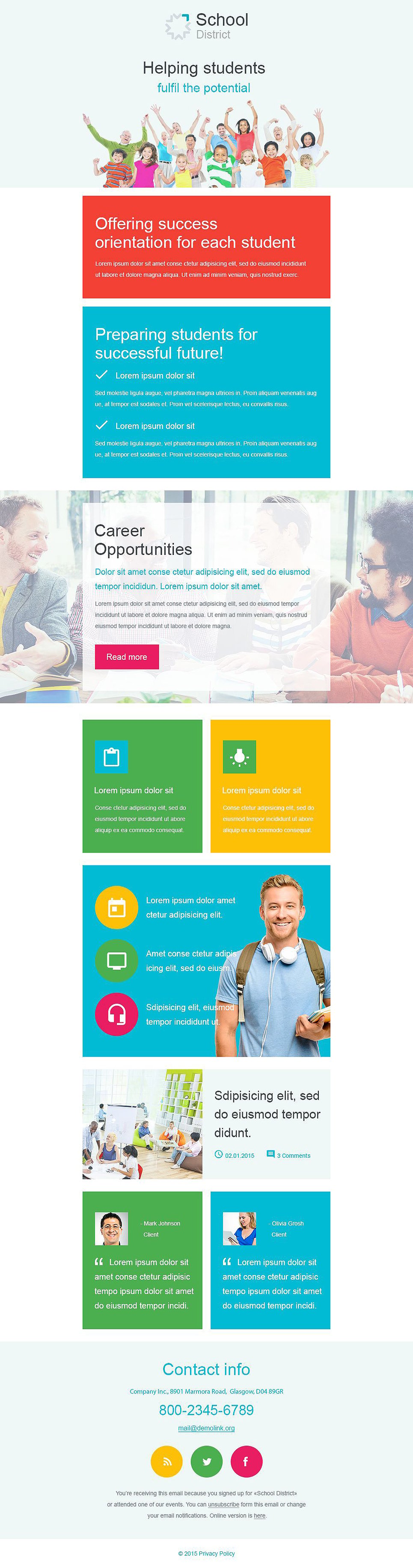 University Responsive Newsletter Template 55469