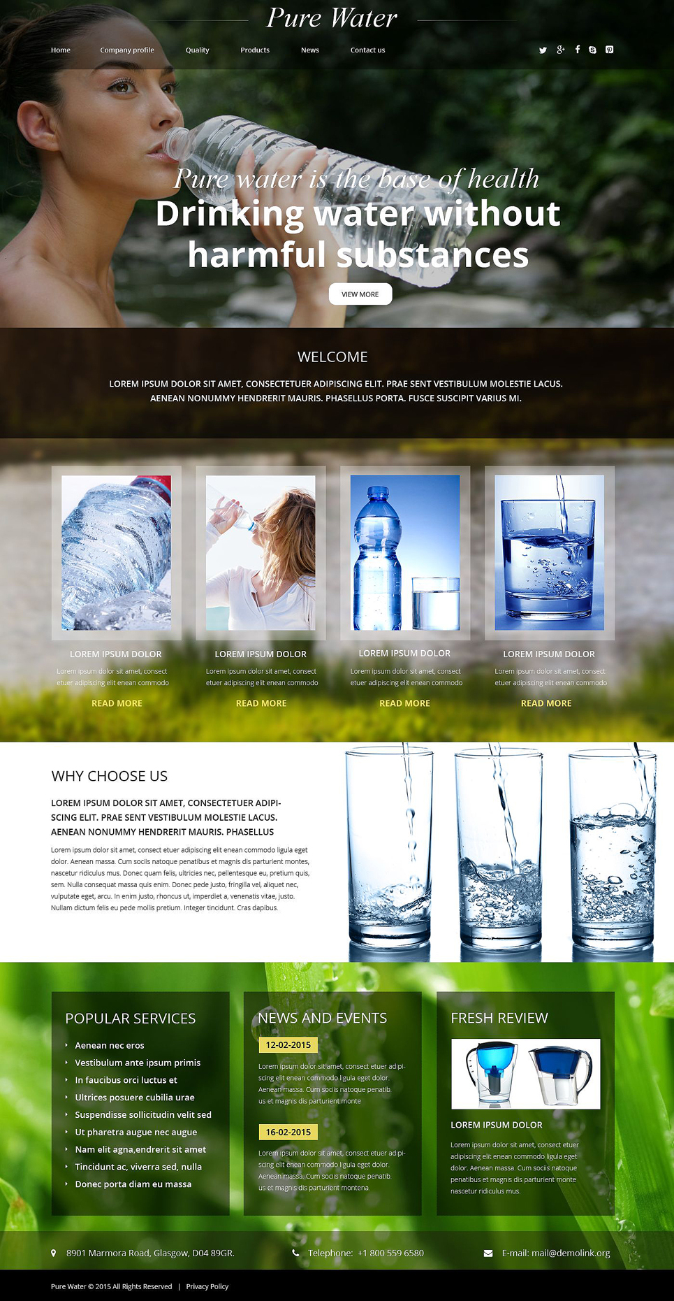 Water Responsive Website Template New Screenshots BIG