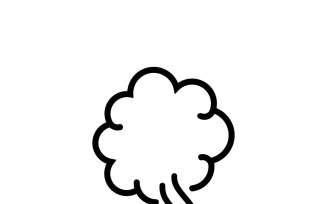 Editable Comic Steam Cloud Puff Vector Graphic