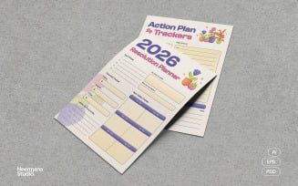 Floral New Year Resolution Planner