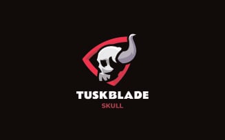 Mascot Blade Skull Logo Design