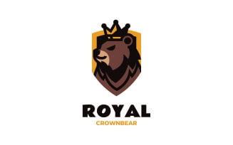 Mascot Crown Bear Logo Design