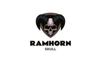 Mascot Horn Skull Logo Design 124
