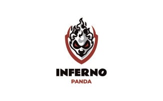 Mascot Inferno Panda Logo Design