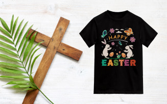 Minimalist Happy Easter Shirt | Modern Easter Tee | Simple Spring T Shirt Design