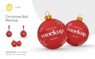 Christmas Ball Mockup PSD Template