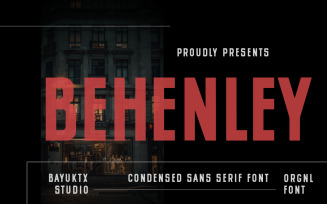 Behenley – Condensed Sans Serif Premium Font