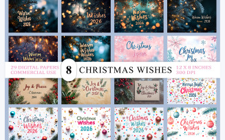 Merry & Bright Christmas Wishes 2026 Pack | Cozy Christmas Wishes Winter Collection 2026