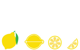 Fresh Lemon Citrus Vector Collection with Isolated Illustrations