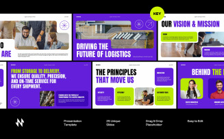 Purple Green Logistic Company Profile Keynote