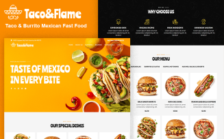 Taco&Flame - Taco & Burrito Mexican Fast Food Restaurant HTML5 Landing Page Template
