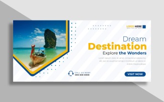 Travel Agency Facebook Cover Template Ver-7