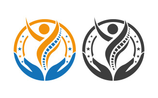 Health Wellness Spine Logo Chiropractic Therapy Symbol