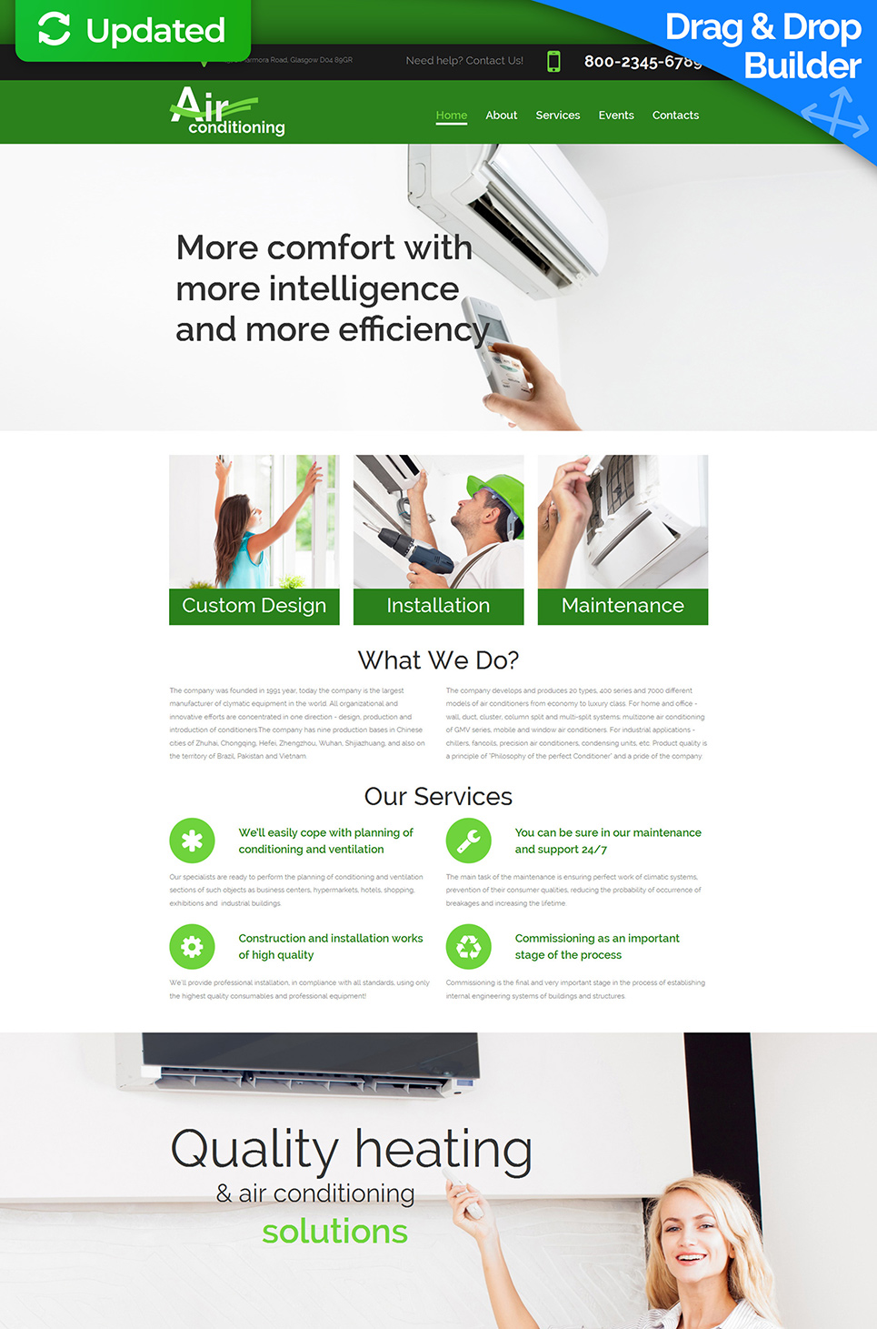 Air Conditioning Responsive Moto CMS 3 Template New Screenshots BIG