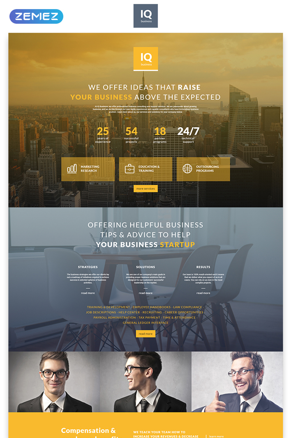 Business Responsive Landing Page Template New Screenshots BIG