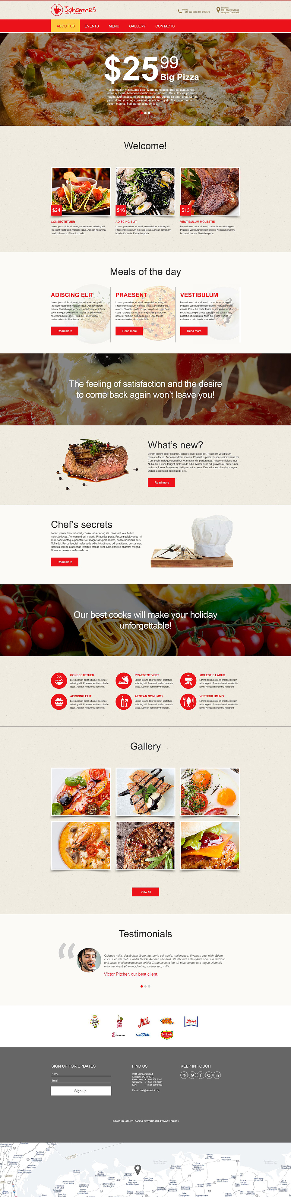 Cafe and Restaurant Muse Template New Screenshots BIG