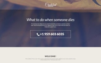 Funeral Services Responsive Landing Page Template