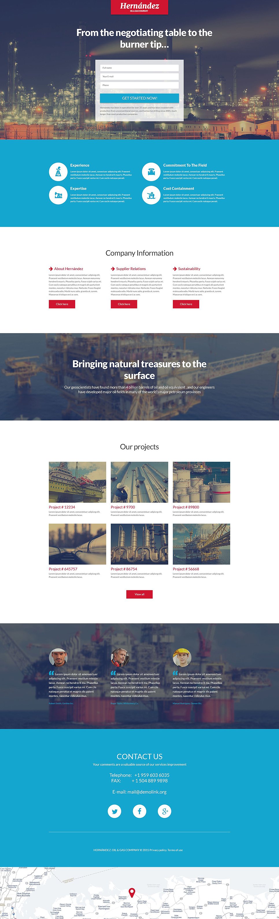 Gas & Oil Responsive Landing Page Template New Screenshots BIG